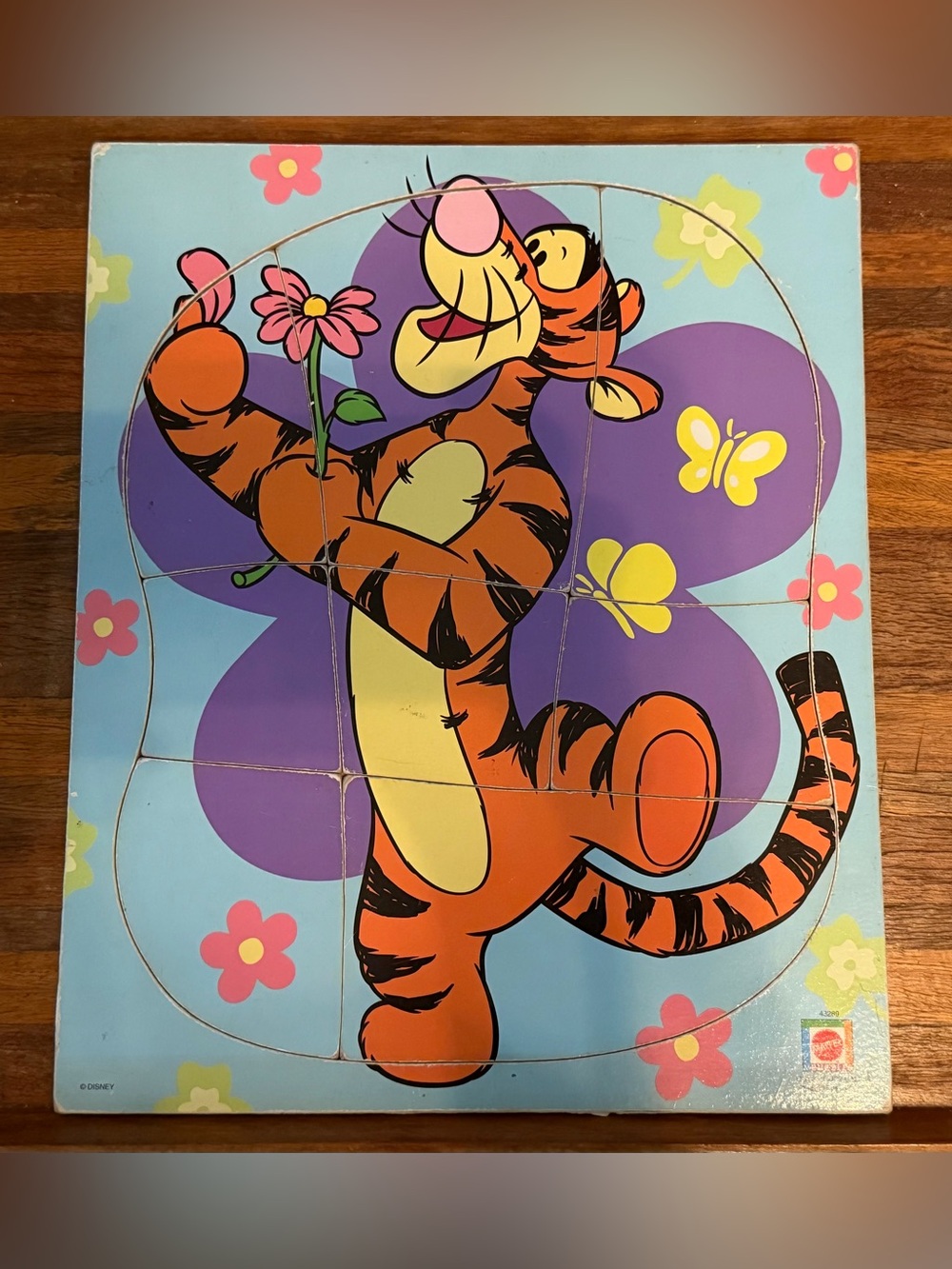 1990s Vintage Playskool Wooden Puzzle Tigger Disney's Winnie The Pooh